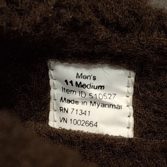 L.L. Bean Mountain Brown Suede Scuff Fleece Slippers Men Size 11 - Picture 8 of 8